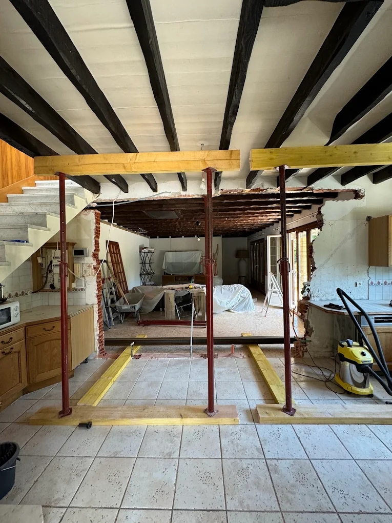 Rénovation intérieure - ouverture mur porteur